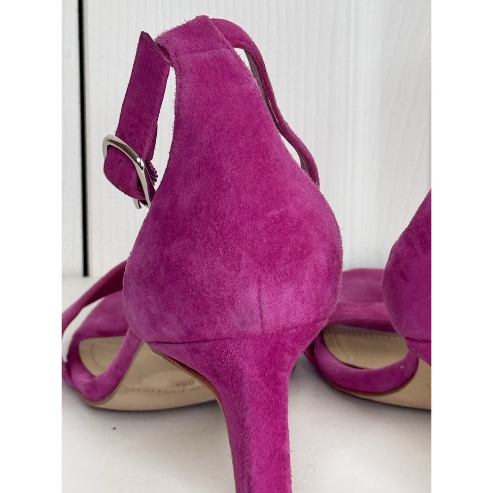 Marc Fisher Heels Fuchsia Pink Suede Open-Toe Sandals Stiletto Heel Sz 9 - Picture 6 of 9